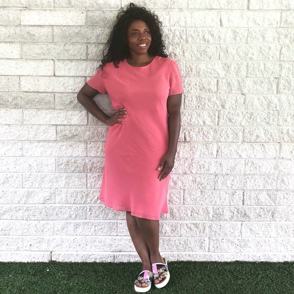 Coral Knee Length Dress